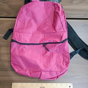 Maroon Light Weight Backpack with Black Accents